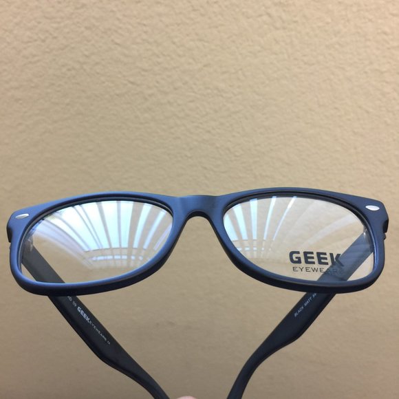 Geek Clear Black Frame Glasses - MISC082 - Picture 2 of 5